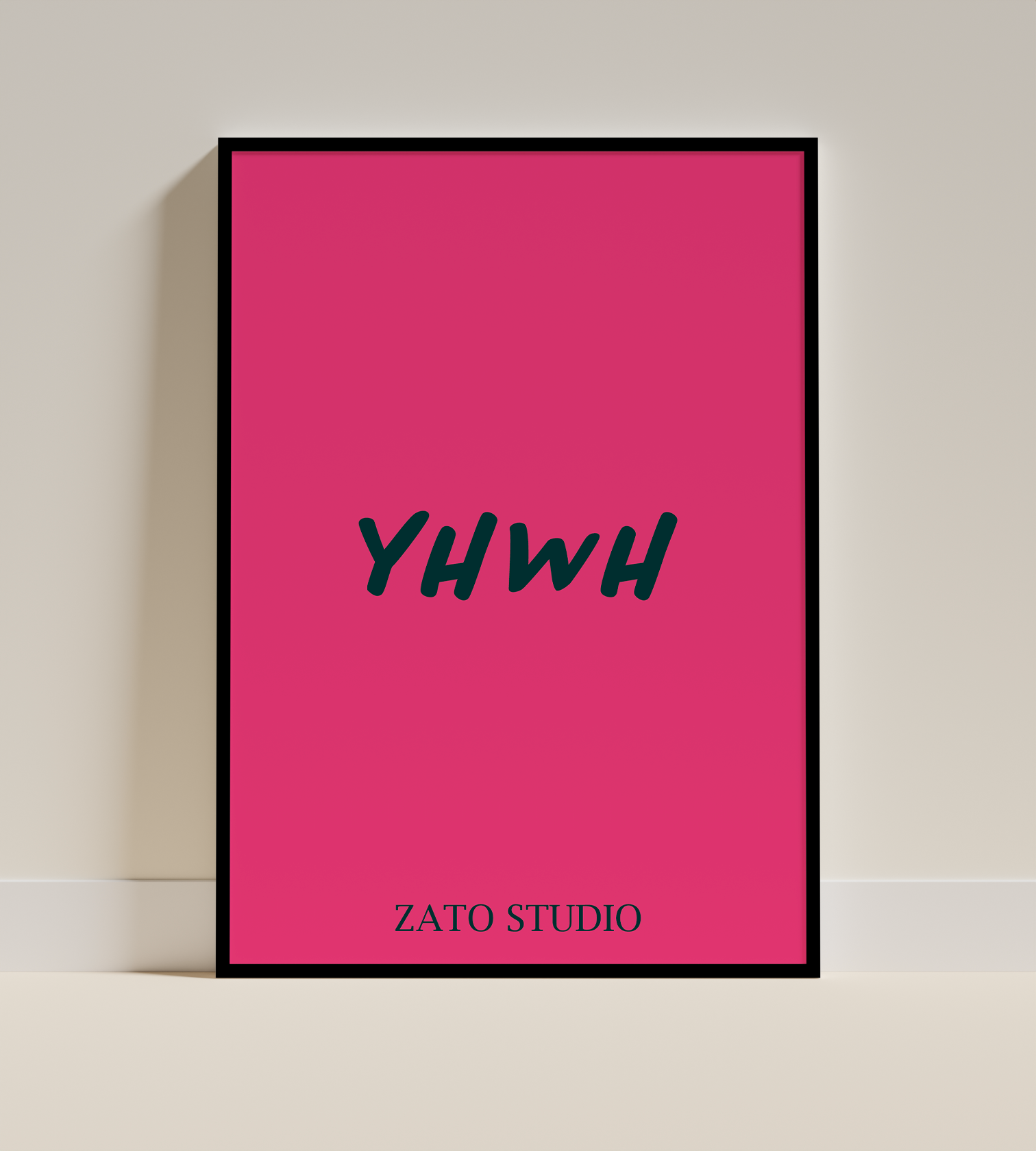 Affiche décoration chrétienne -  YHWH