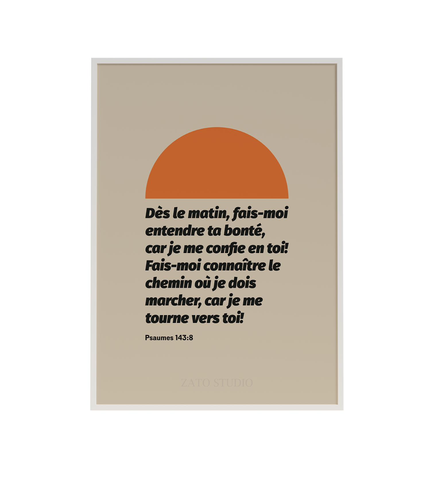 Affiche décoration chrétienne -  Matin